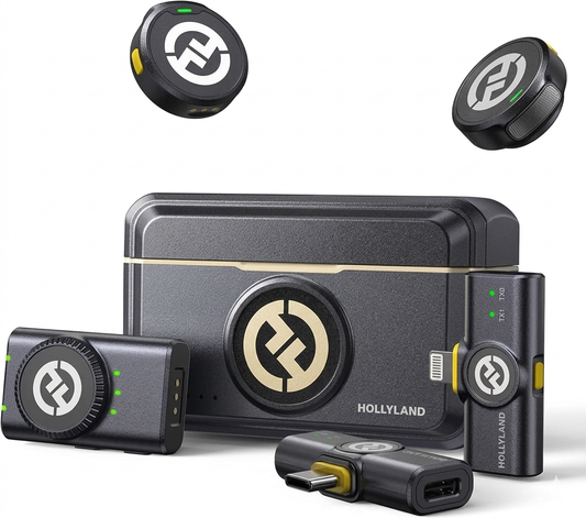 Hollyland Lark M2 wireless lavalier microphone for phones cameras and computers blogs podcasts